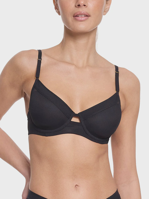 Hanky Panky Lined Mesh Plunge Bra