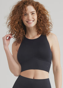 Yummie Kelly High-Neck Longline Bra Top - Seamless