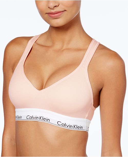 NWT Calvin Klein Women's XS Modern Cotton Padded Lift Bralette Bra QF1654  $44