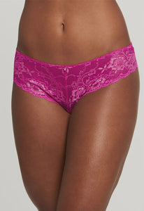 9001 Montelle Low Rise Semi Sheer Lace Brazilian Panty